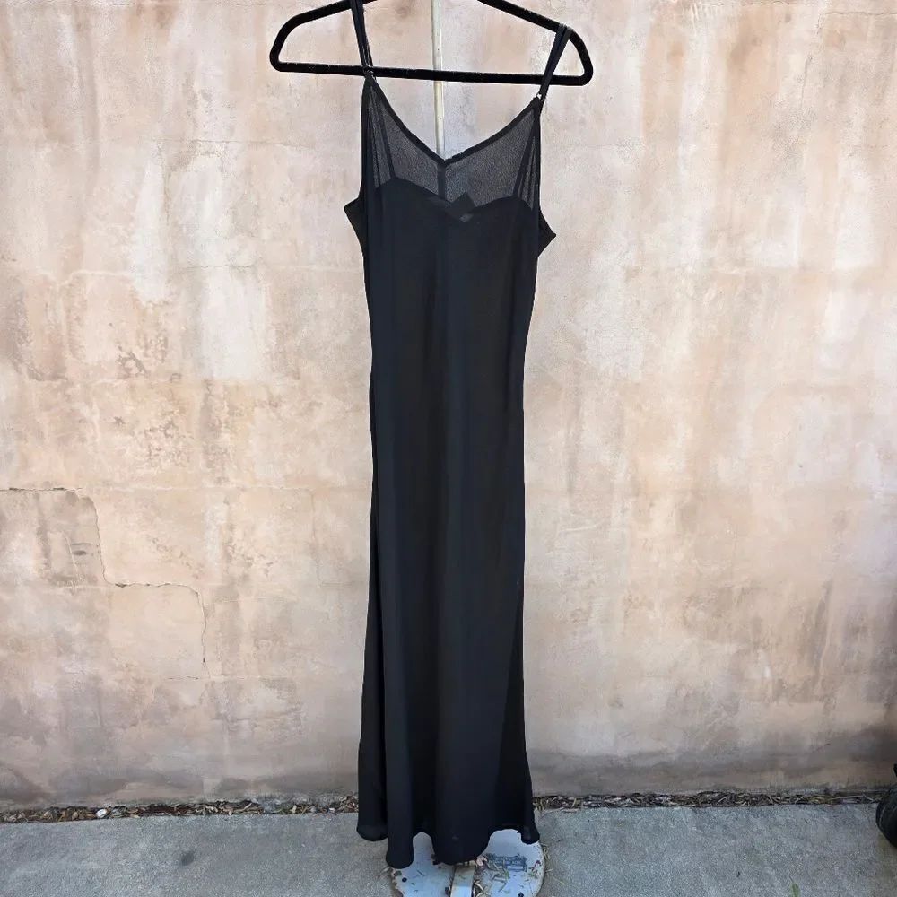 Express Vintage 90s Black Slip Dress